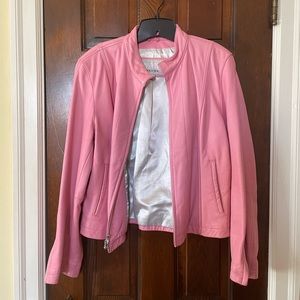 Pink Wilson Leather Women’s Bomber Jacket